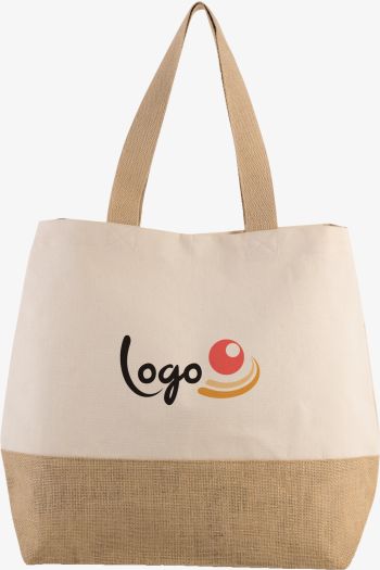 Image produit Sac shopping en toiles de coton et jute