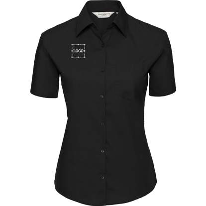 Image produit Ladies’ short sleeve classic pure cotton poplin shirt