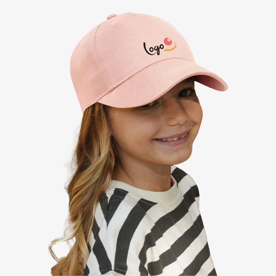 Casquette à 5 panneaux pour enfant en coton biologique