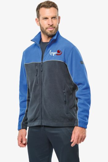 Image produit Veste micropolaire bicolore écoresponsable unisexe