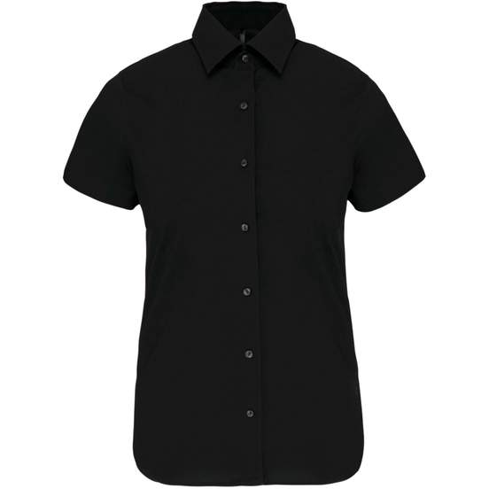 Chemise coton / élasthanne manches courtes femme