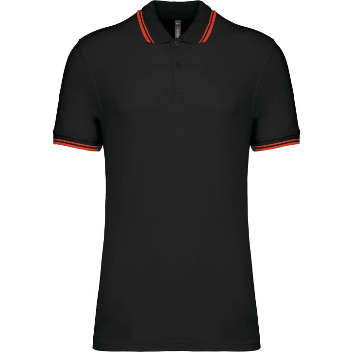 Image produit Polo homme manches courtes à liserés contrastés