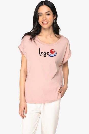 Image produit T-shirt manches à revers femme