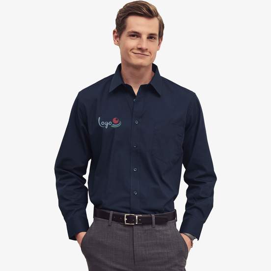 Men´s Long Sleeve Poplin Shirt