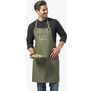 Tablier à bavette avec coutures contrastées 