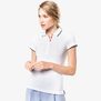 Polo maille piquée manches courtes femme