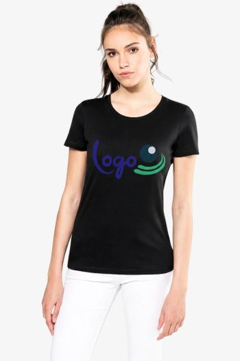 Image produit T-shirt Supima® col rond manches courtes femme