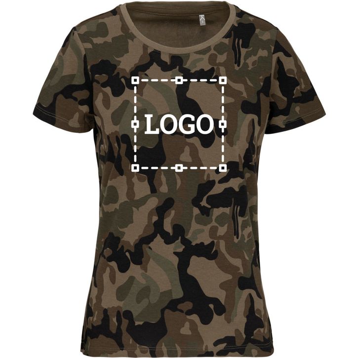 Image produit T-shirt camo manches courtes femme