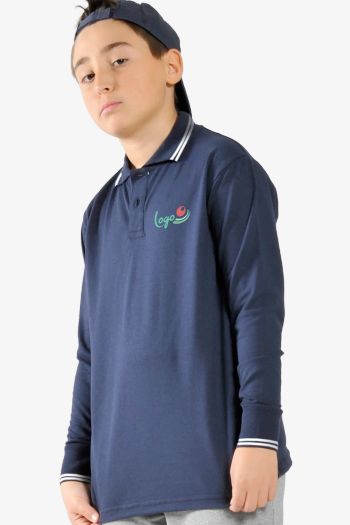 Image produit Kids' long sleeve piqué polo shirt