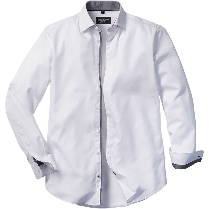 Image produit Men’s long sleeve tailored contrast herringbone shirt