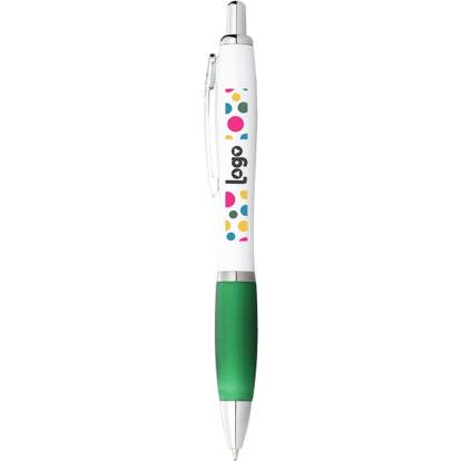 Image produit Stylo bille avec corps blanc et grip coloré Nash