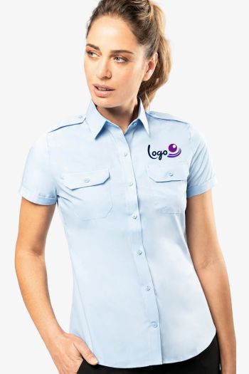 Image produit Chemise pilote manches courtes femme