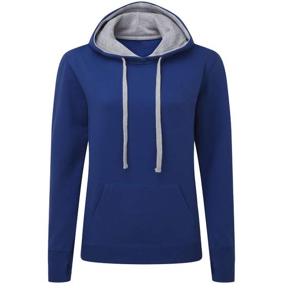 Contrast Hooded Sweatshirt Women