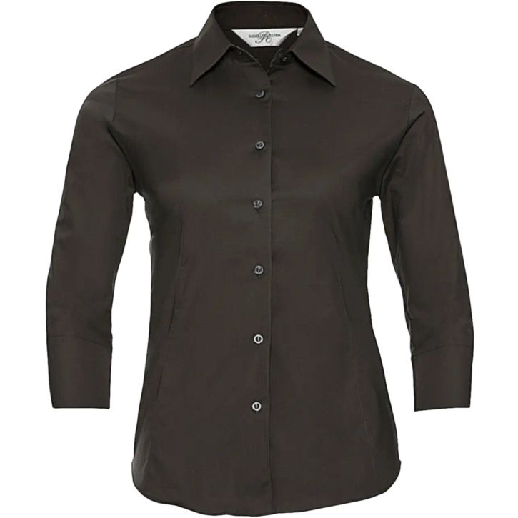 Image produit Chemise stretch ajustée manches ¾ femme