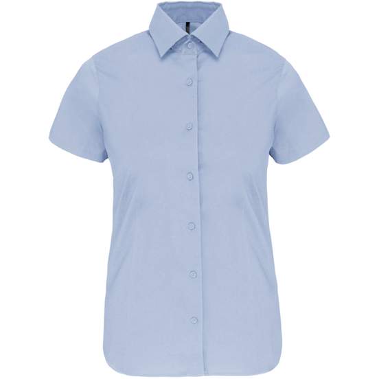 Chemise coton / élasthanne manches courtes femme