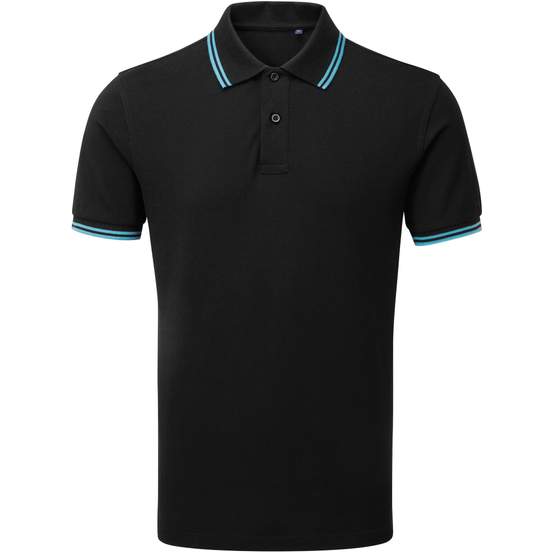 Polo passepoilé coupe classique homme - col contrasté