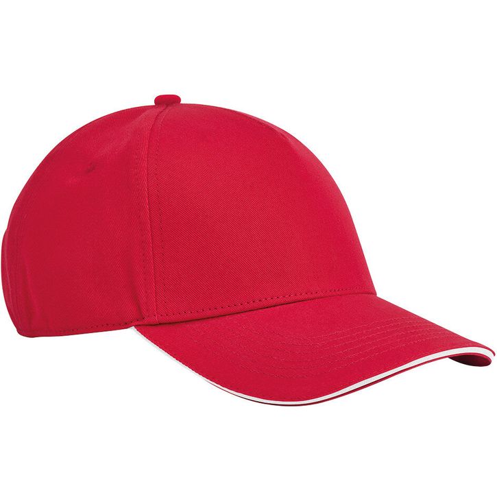 Image produit Casquette classique 5 panneaux en coton biologique EarthAware  - visière sandwich