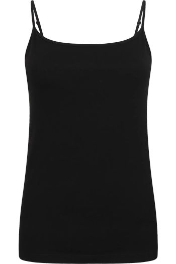 Women´s feel good stretch spaghetti vest - Black