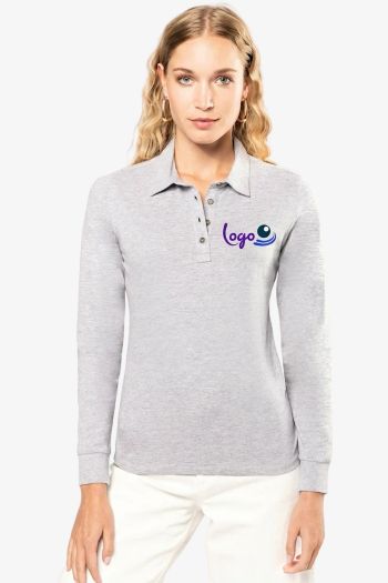 Image produit Polo jersey manches longues femme