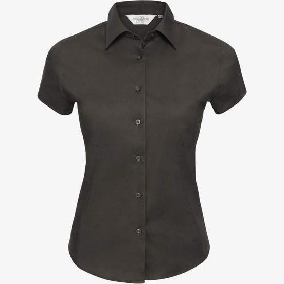 Ladies’ short sleeve fitted stretch shirt