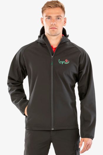 Image produit Recycled 3-layer printable hooded softshell