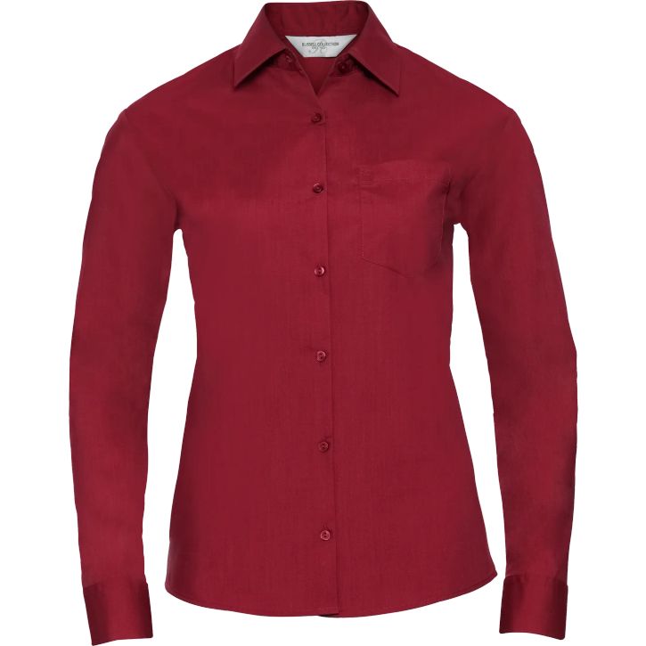 Image produit Ladies' Long Sleeve Classic Polycotton Poplin Shirt
