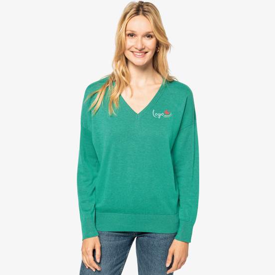 Pull col V Lyocell TENCEL™ femme