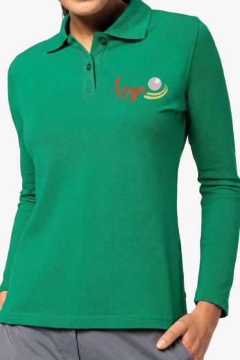 Image produit Polo manches longues femme