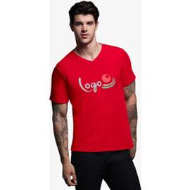 Anvil featherweight v-neck tee