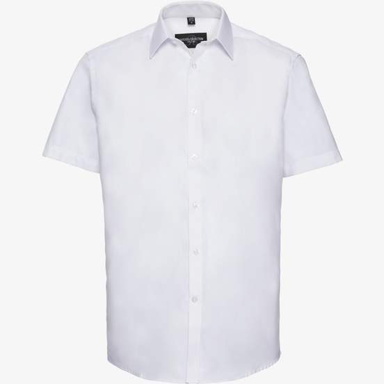 Men’s short sleeve tailored herringbone shirt
