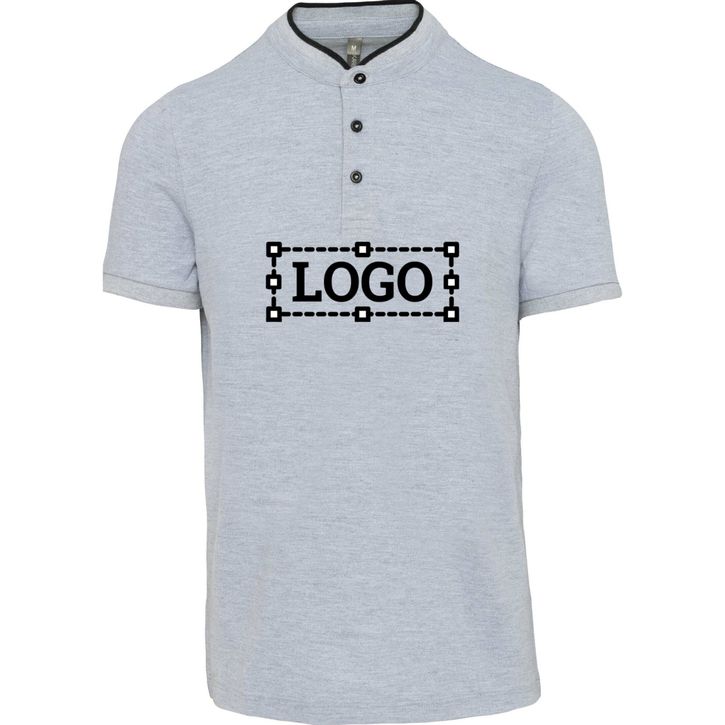 Image produit Polo col mao manches courtes homme