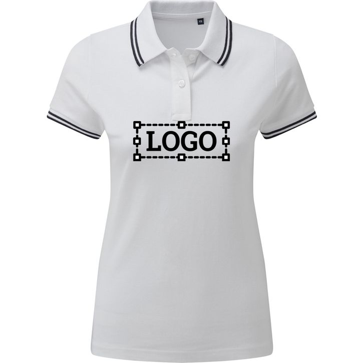 Image produit Polo passepoilé coupe classique femme - col contrasté