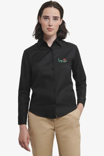 Image produit Chemise Oxford cintrée manches longues femme