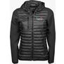 Women's hooded crossover jacket