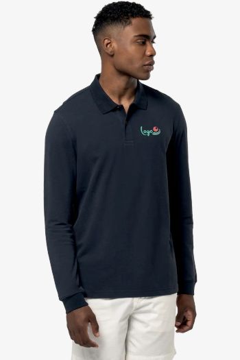 Image produit Polo piqué manches longues Bio180 homme