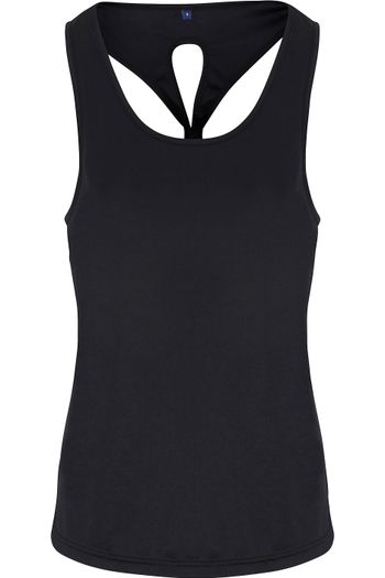 Débardeur de yoga avec nœud femme Tridri® - Black