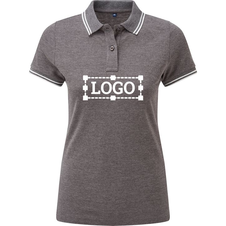 Image produit Polo passepoilé coupe classique femme - col contrasté