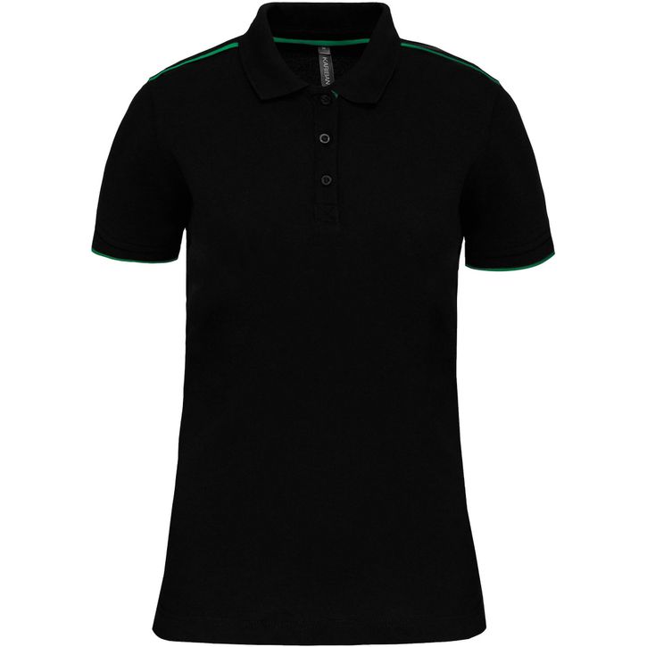 Image produit Polo Day To Day contrasté manches courtes femme