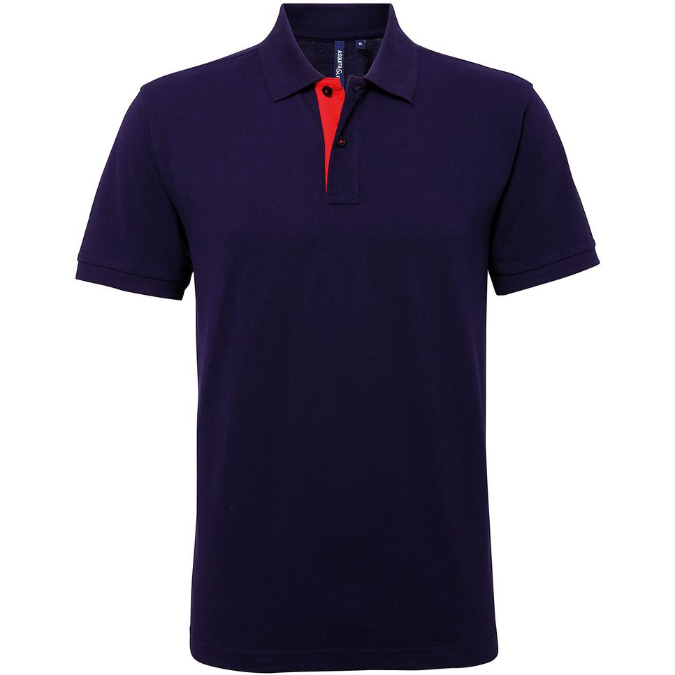 Polo contrasté coupe classique homme